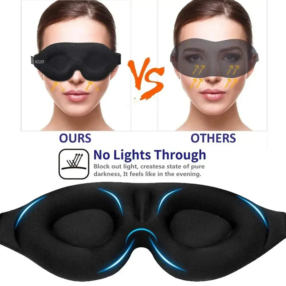 3D Eye Mask Sleeping Contoured Cup Breathable Blindfold Concave Molded Night Sleep Mask Block Out Light