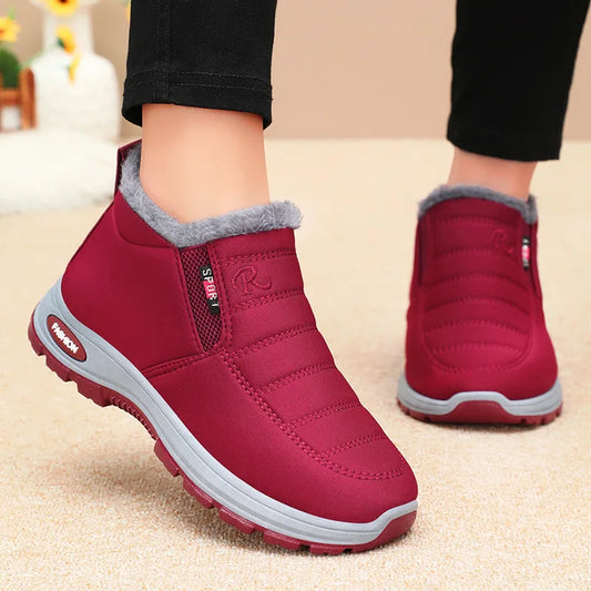 Waterproof Winter Boots for Women 2025 New Plush Snow Boots Women Ankle Boots Warm Black Couple Cotton Couples Platform Shoes